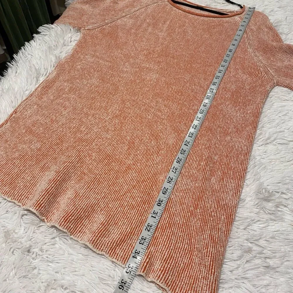 Free People Lenox Sweater Tunic in Carrot Cake Combo Medium